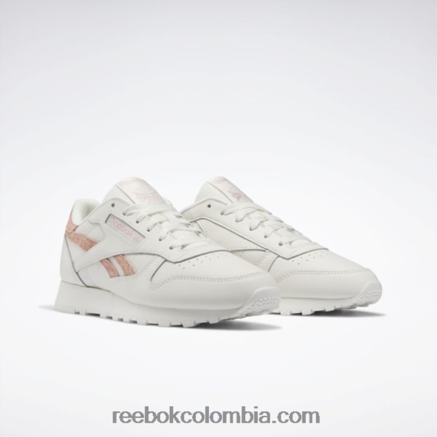 mujer tiza/aura naranja zapatos de mujer de cuero clasicos Reebok D260LP428