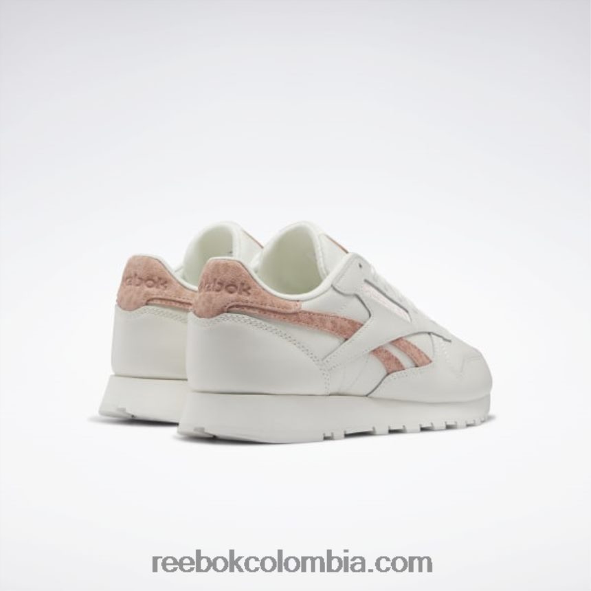 mujer tiza/aura naranja zapatos de mujer de cuero clasicos Reebok D260LP428