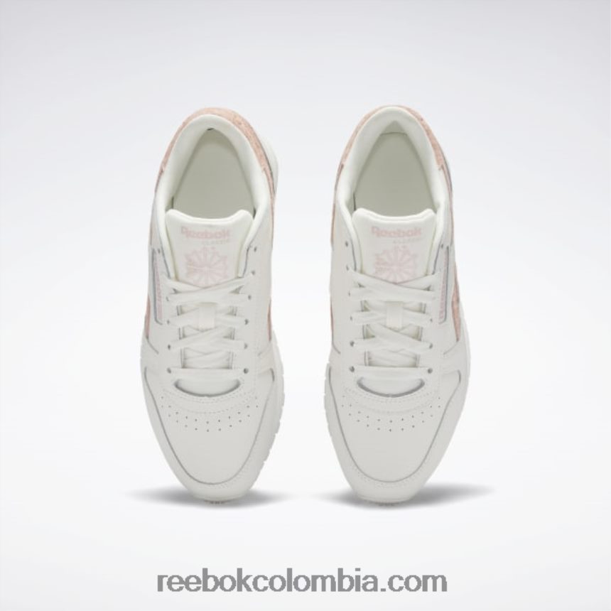 mujer tiza/aura naranja zapatos de mujer de cuero clasicos Reebok D260LP428