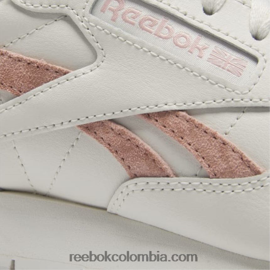 mujer tiza/aura naranja zapatos de mujer de cuero clasicos Reebok D260LP428