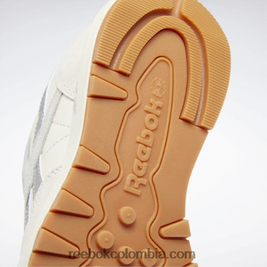 mujer tiza/gris puro 2/plata mate zapatos clásicos de piel sp para mujer Reebok D260LP179