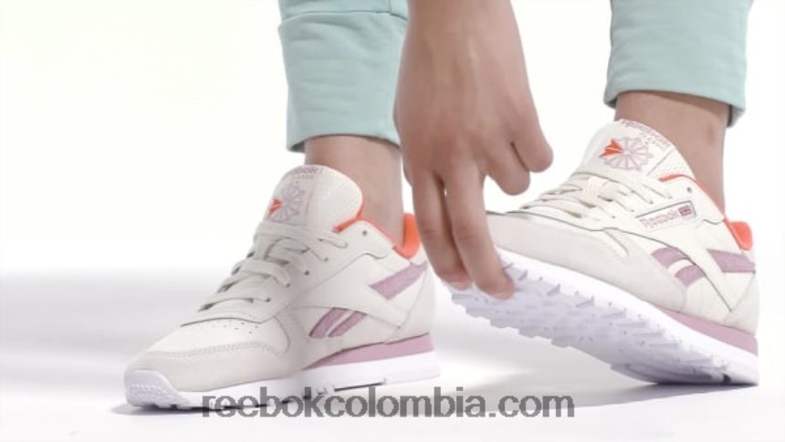 mujer tiza/lila infundido/ftwr blanco zapatos de mujer de cuero clasicos Reebok D260LP81