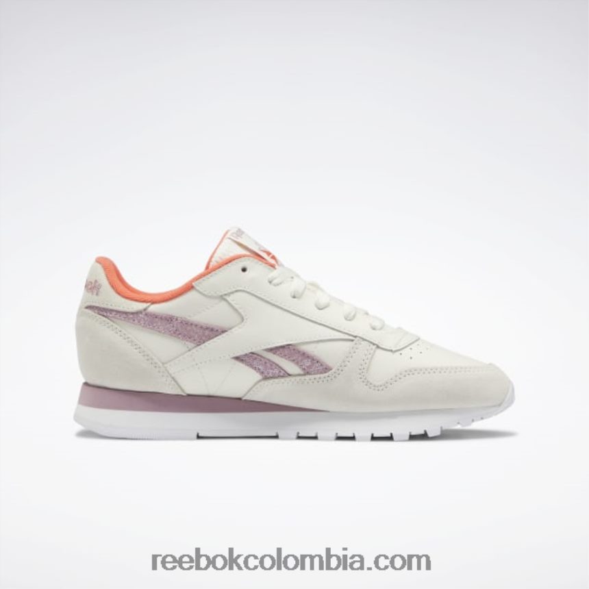 mujer tiza/lila infundido/ftwr blanco zapatos de mujer de cuero clasicos Reebok D260LP81