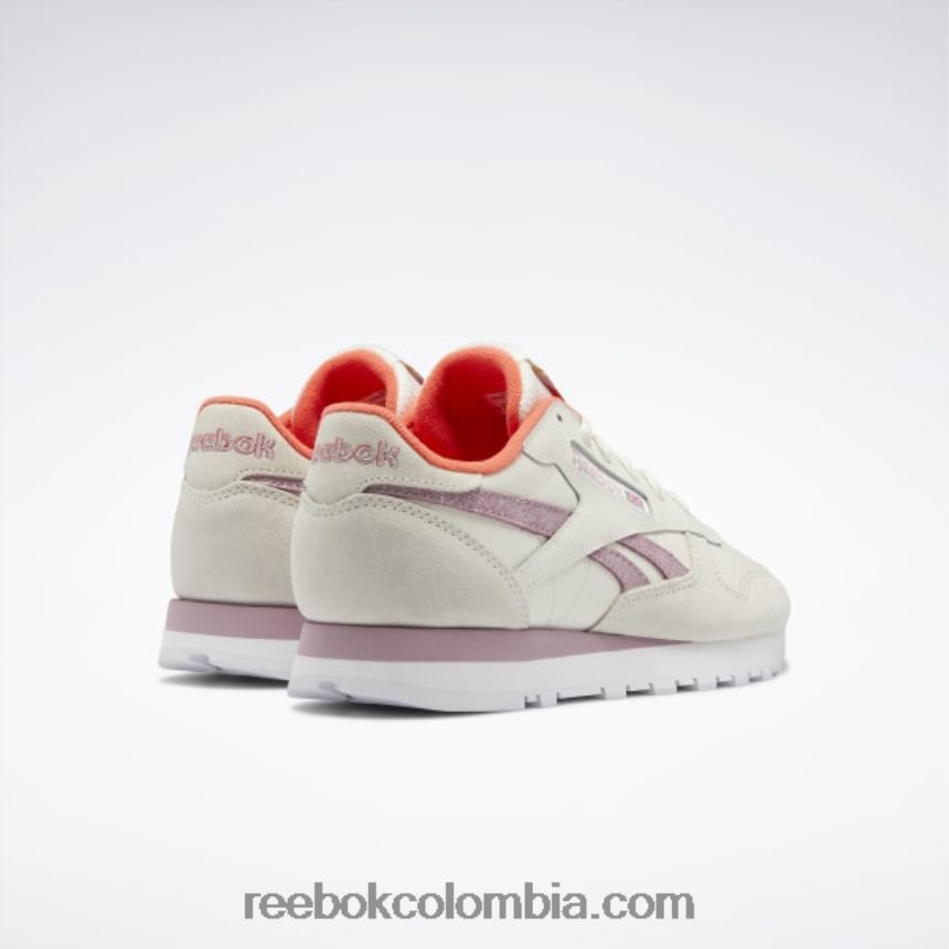 mujer tiza/lila infundido/ftwr blanco zapatos de mujer de cuero clasicos Reebok D260LP81