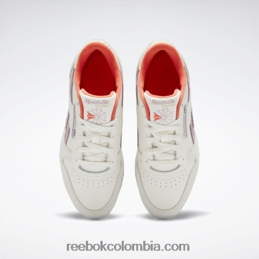 mujer tiza/lila infundido/ftwr blanco zapatos de mujer de cuero clasicos Reebok D260LP81