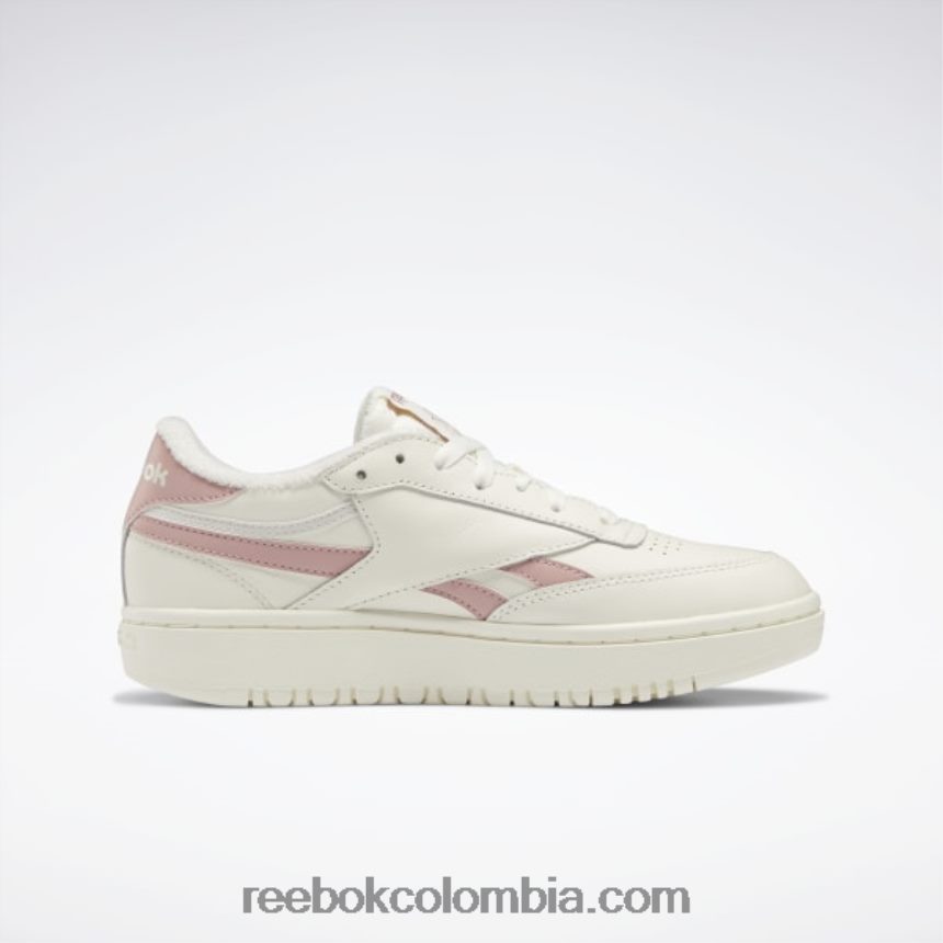 mujer tiza/rosa ahumado club c doble zapatos de mujer Reebok D260LP9