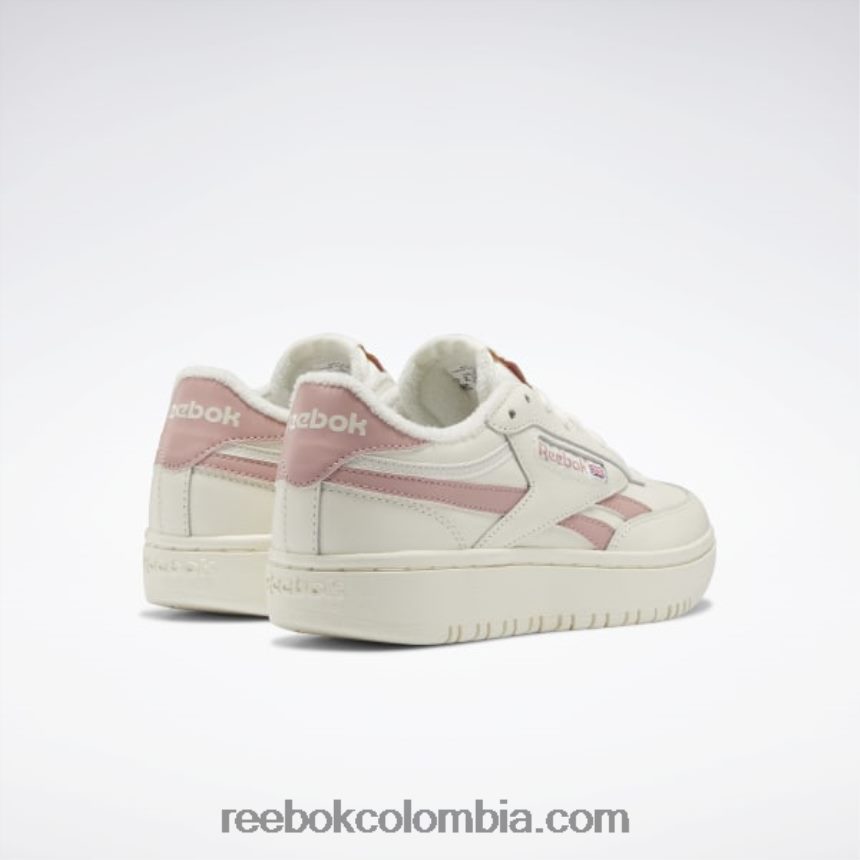 mujer tiza/rosa ahumado club c doble zapatos de mujer Reebok D260LP9