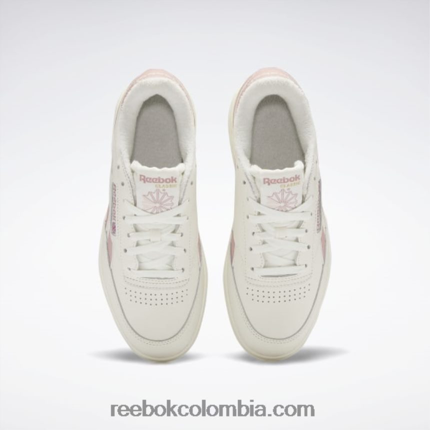 mujer tiza/rosa ahumado club c doble zapatos de mujer Reebok D260LP9