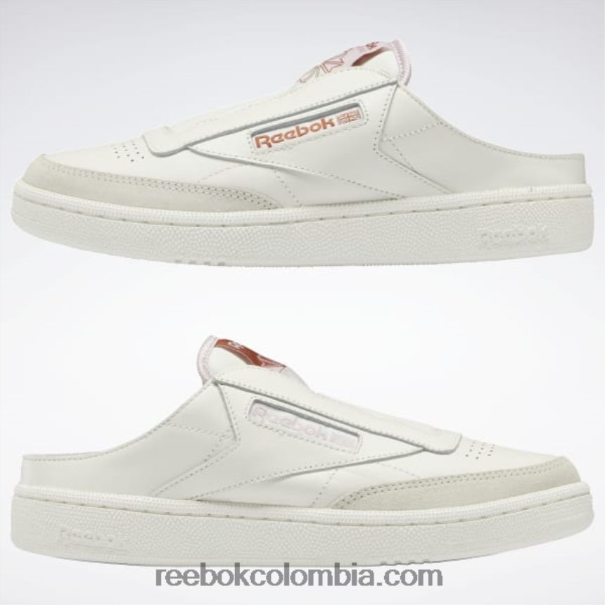 mujer tiza/tierra cocida/baya helada zapatos club c sin cordones para mujer Reebok D260LP763