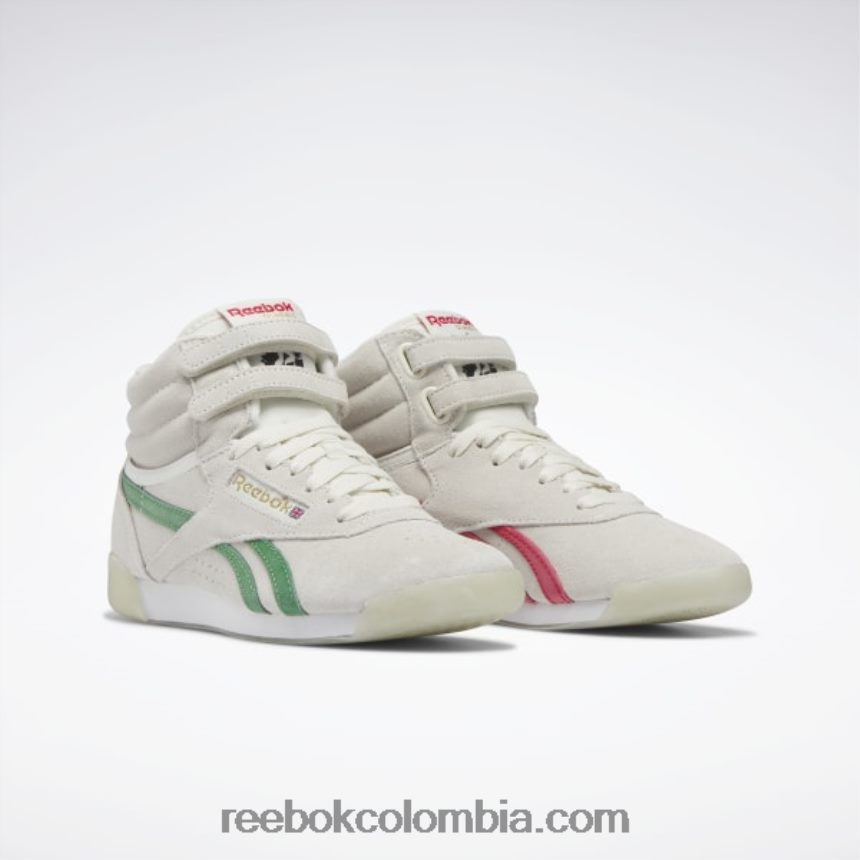mujer tiza/vector rojo/glen verde f/s hola zapatos de mujer Reebok D260LP317