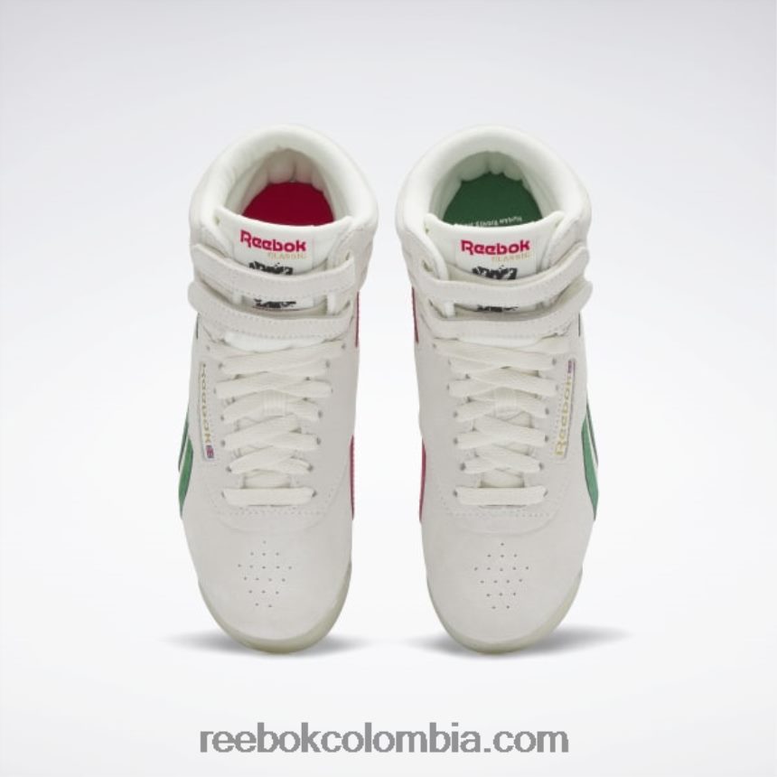 mujer tiza/vector rojo/glen verde f/s hola zapatos de mujer Reebok D260LP317