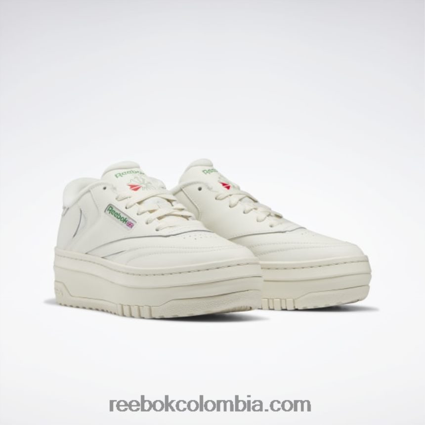 mujer tiza/verde cañada zapatos club c extra mujer Reebok D260LP3
