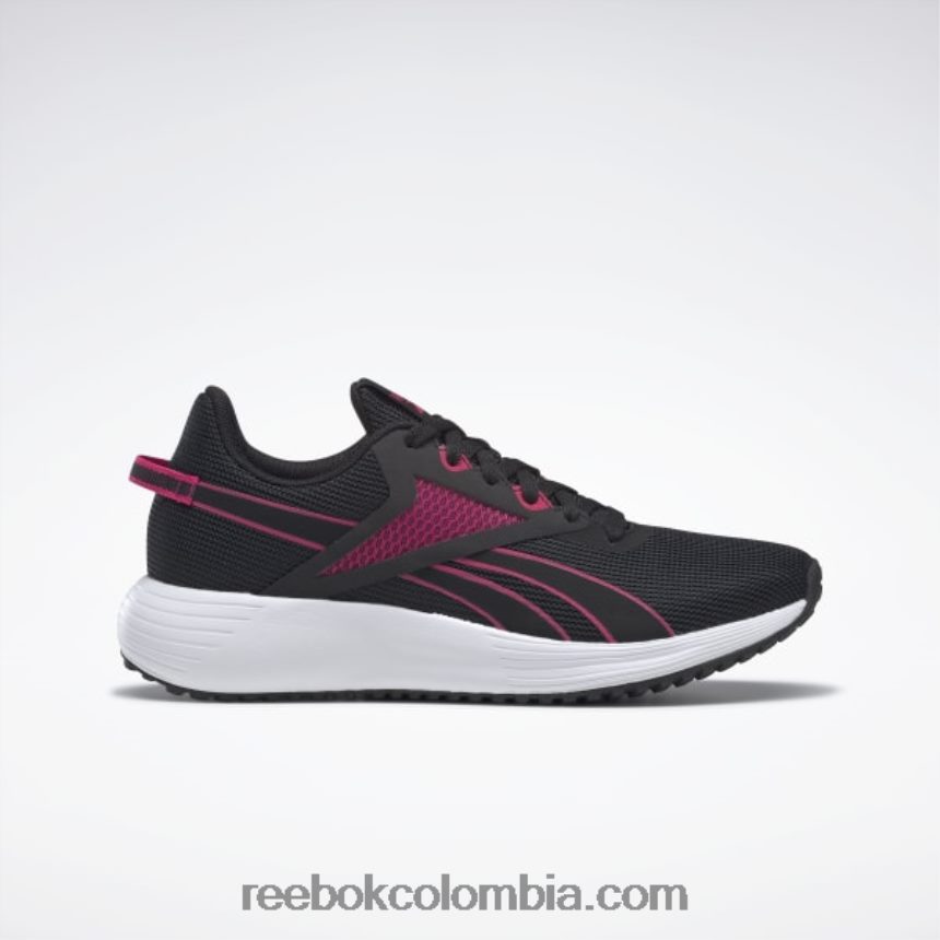 mujer negro básico/rosa persecución/blanco ftwr zapatillas running mujer lite plus 3 Reebok D260LP139