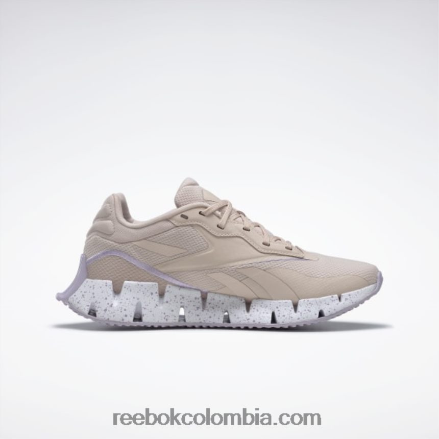 mujer crudo suave/oasis morado/blanco ftwr Zig Dynamica 4 zapatos de mujer Reebok D260LP418