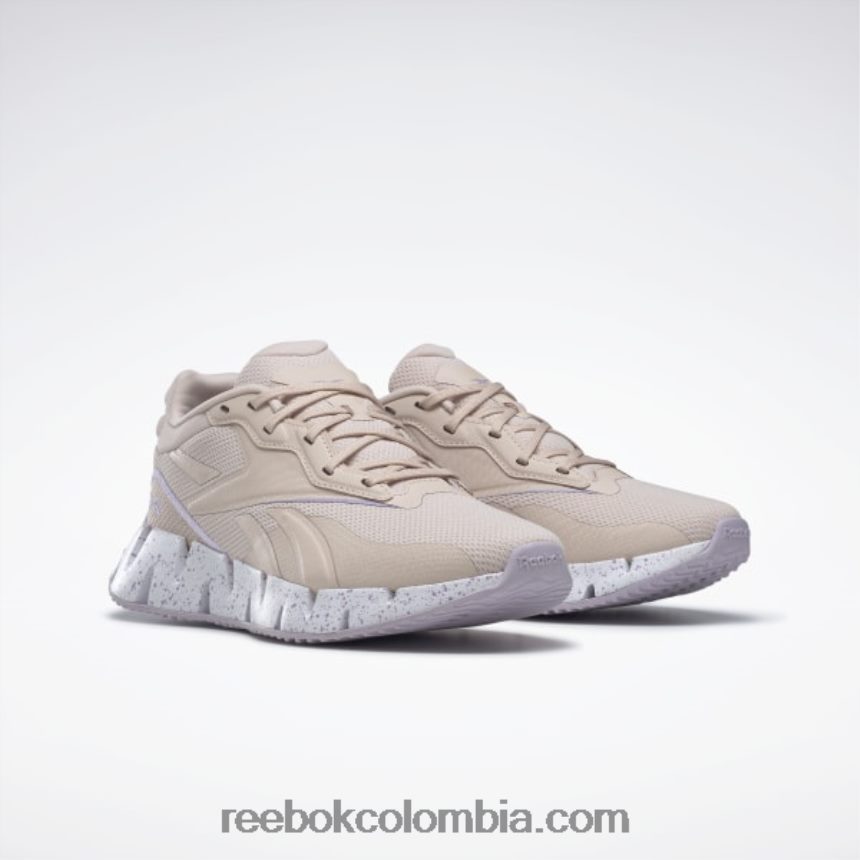mujer crudo suave/oasis morado/blanco ftwr Zig Dynamica 4 zapatos de mujer Reebok D260LP418