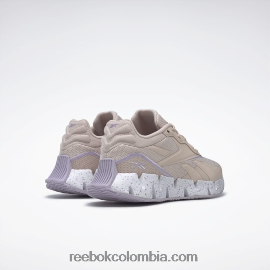 mujer crudo suave/oasis morado/blanco ftwr Zig Dynamica 4 zapatos de mujer Reebok D260LP418
