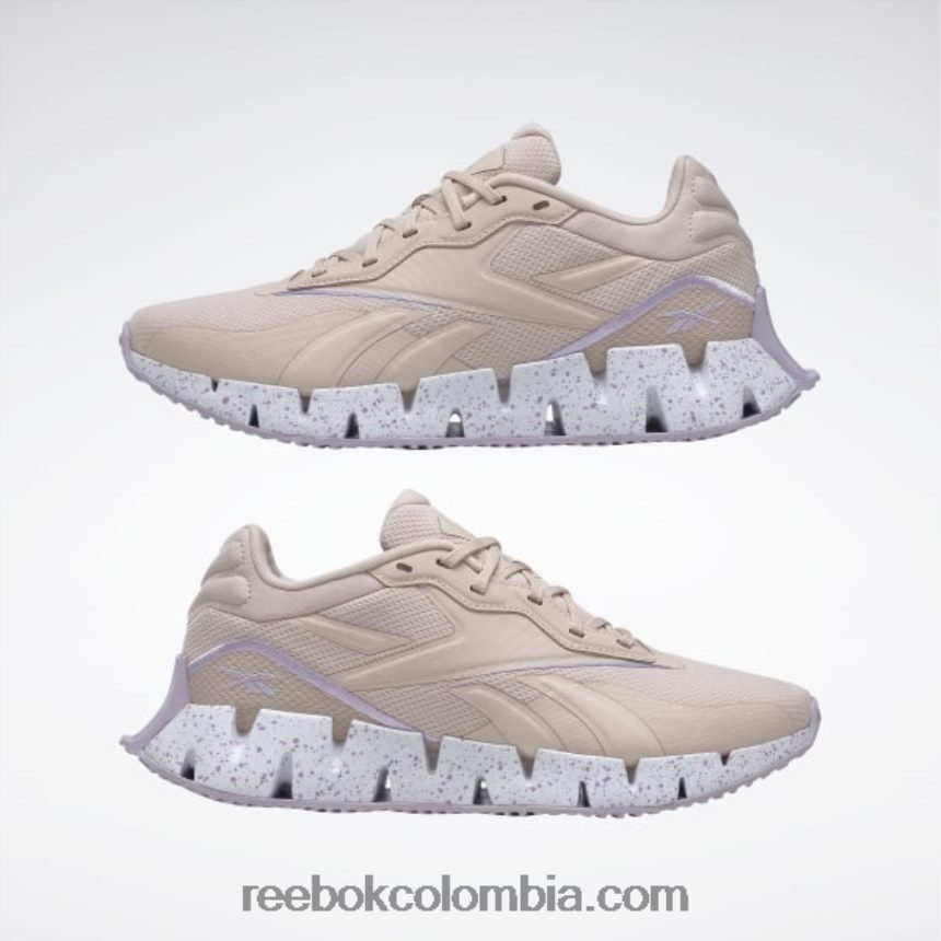mujer crudo suave/oasis morado/blanco ftwr Zig Dynamica 4 zapatos de mujer Reebok D260LP418