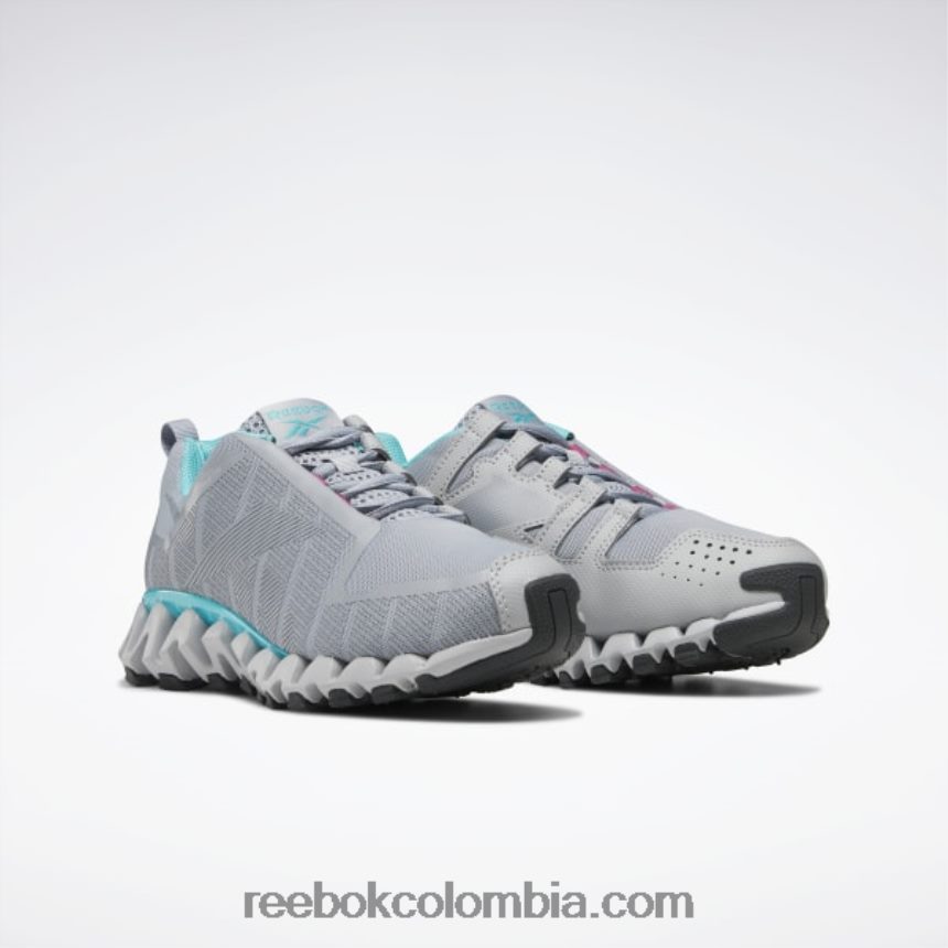 mujer gris puro 3/verde azulado clásico zapatillas zigwild trail 6 mujer Reebok D260LP167