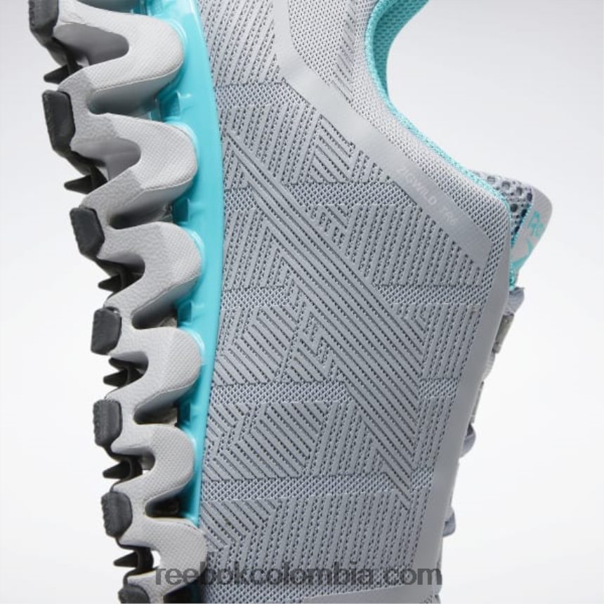 mujer gris puro 3/verde azulado clásico zapatillas zigwild trail 6 mujer Reebok D260LP167