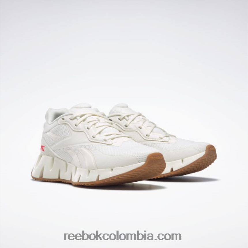 mujer tiza/cereza neón/goma de mascar reebok-03 Zig Dynamica 4 zapatos de mujer Reebok D260LP122