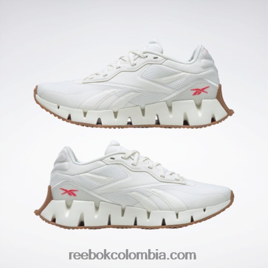 mujer tiza/cereza neón/goma de mascar reebok-03 Zig Dynamica 4 zapatos de mujer Reebok D260LP122