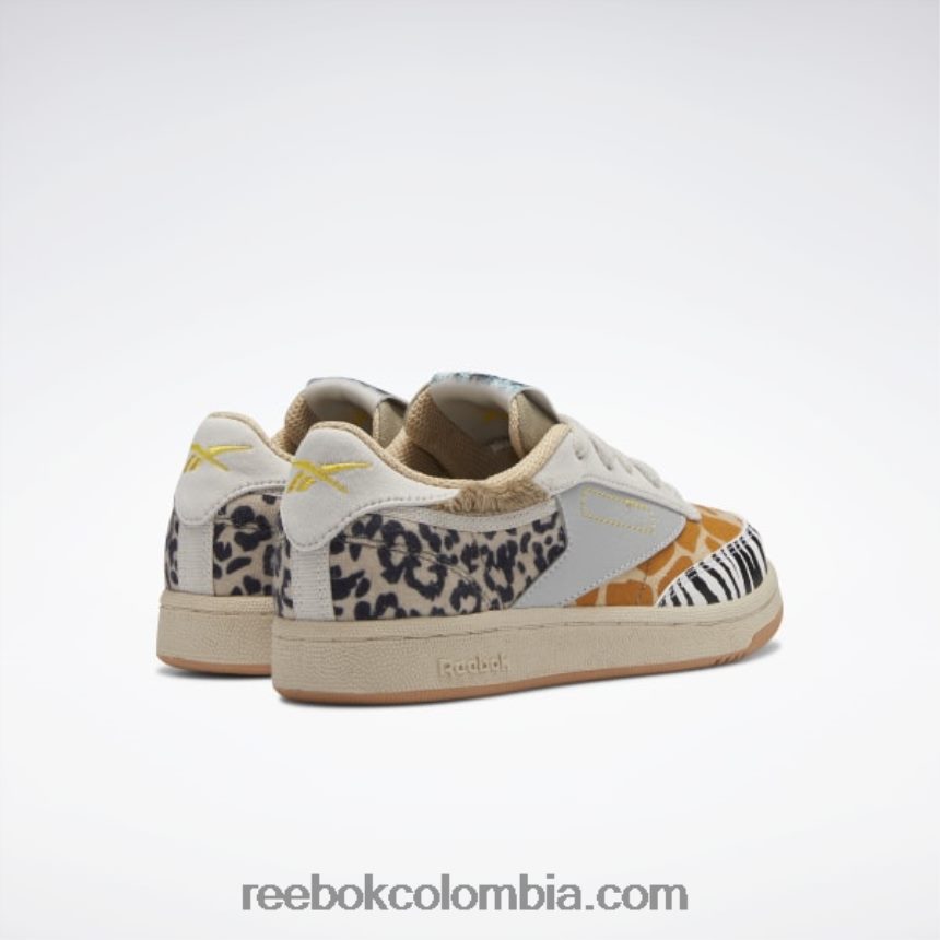 niños avena/piedra arenisca/camello suave zapatillas national Geographic club c - preescolar Reebok D260LP1418