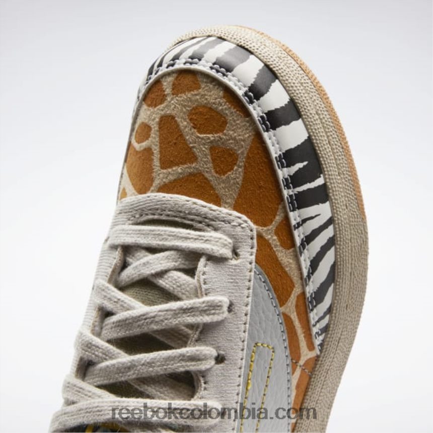 niños avena/piedra arenisca/camello suave zapatillas national Geographic club c - preescolar Reebok D260LP1418