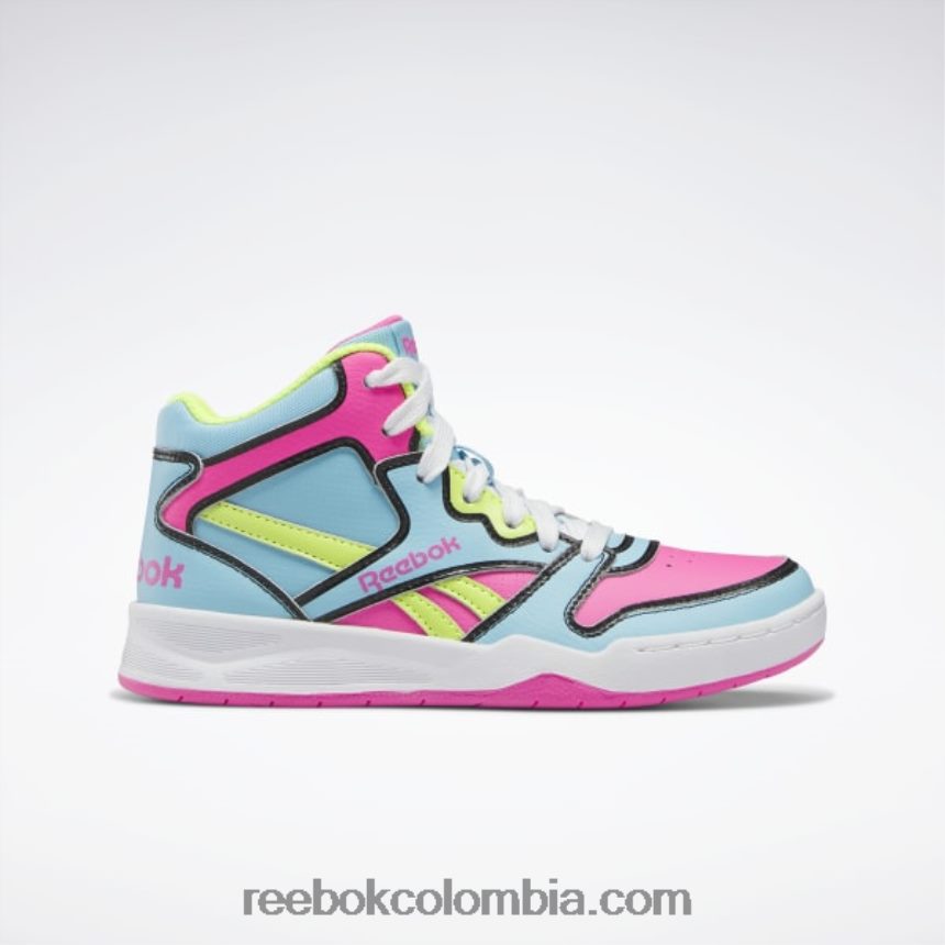 niños azul digital/rosa atómico/amarillo ácido zapatos de salón bb4500 - preescolar Reebok D260LP1370