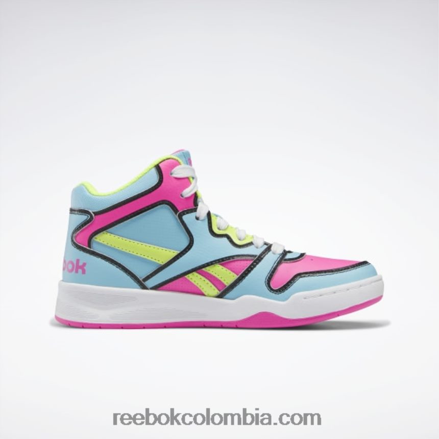 niños azul digital/rosa atómico/amarillo ácido zapatos de salón bb4500 - preescolar Reebok D260LP1370