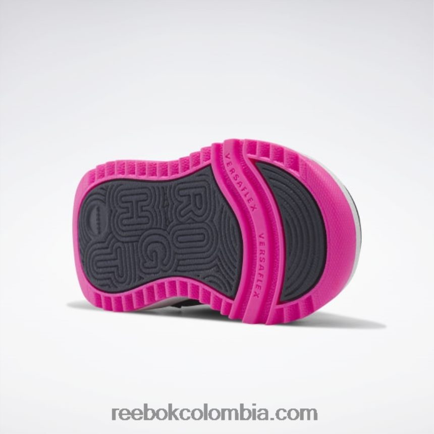 niños azul marino vectorial/rosa atómico/amarillo ácido solar zapatos bajos con cierre weebok - niño pequeño Reebok D260LP1404
