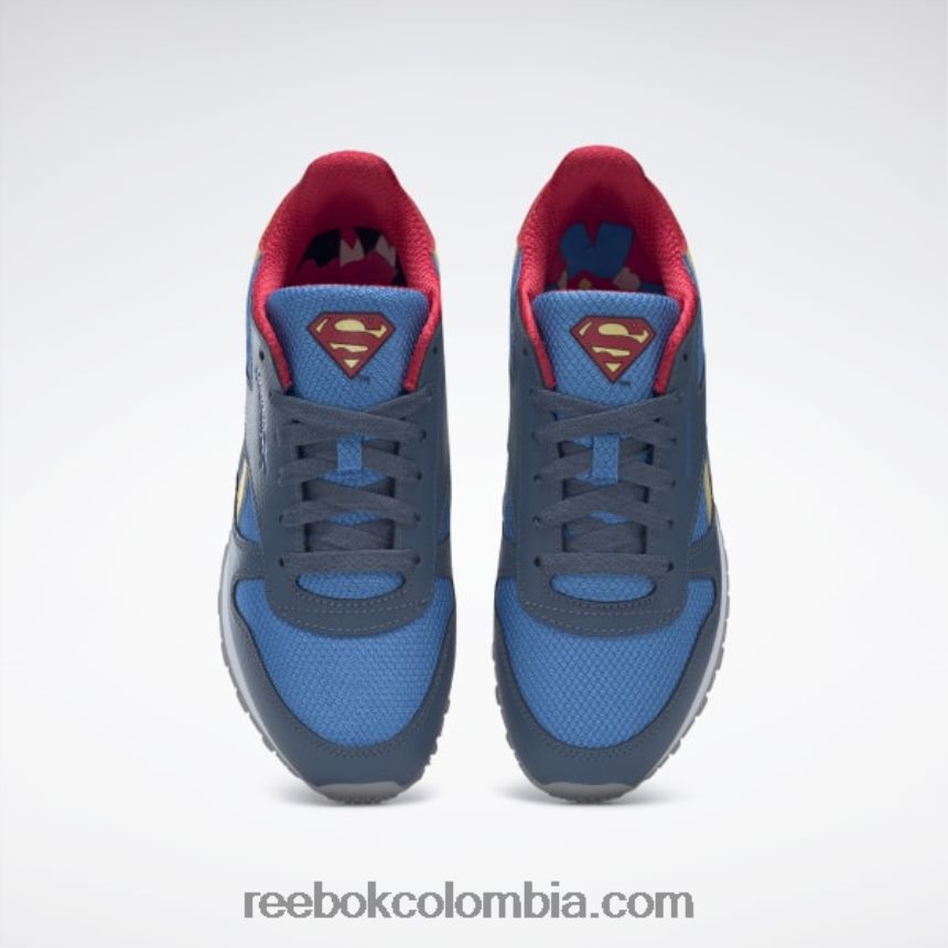 niños azul optimista/rojotástico/amarillo brumoso zapatos de cuero clásicos dc - escuela primaria Reebok D260LP1390