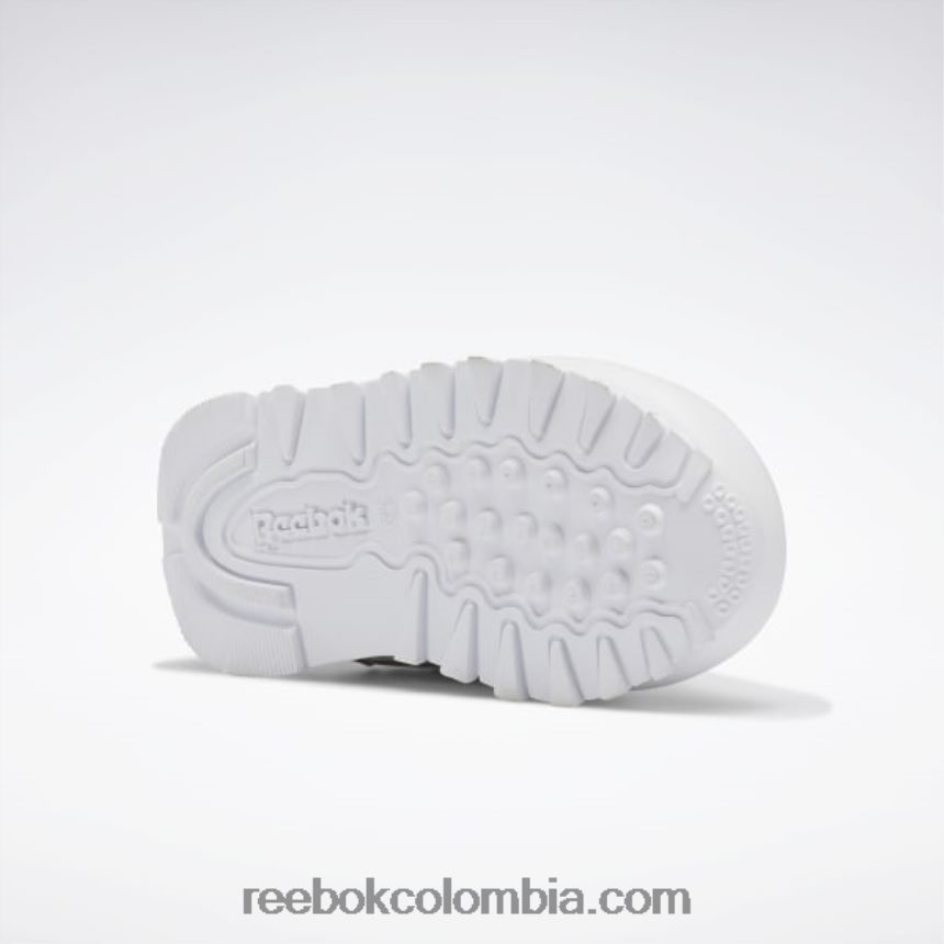 niños blanco ftwr/rosa atómico zapatos clásicos de cuero step \'n\' flash - niño pequeño Reebok D260LP1377