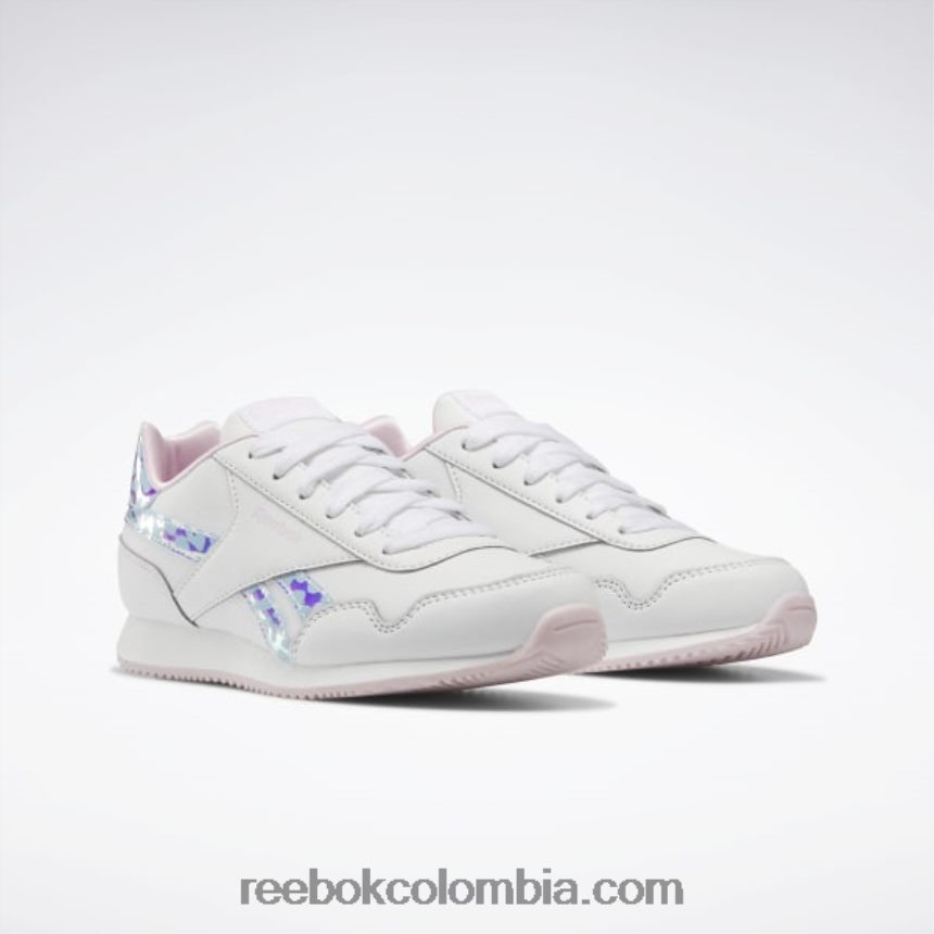 niños blanco ftwr/rosa píxel zapatillas royal classic jog 3 - preescolar Reebok D260LP1446