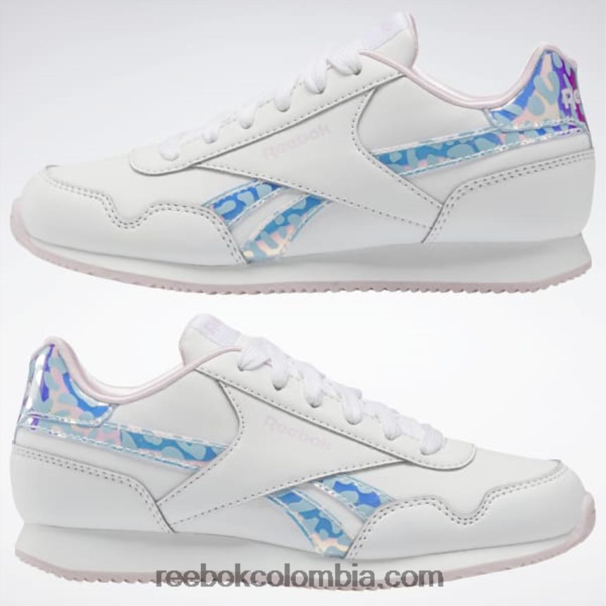 niños blanco ftwr/rosa píxel zapatillas royal classic jog 3 - preescolar Reebok D260LP1446