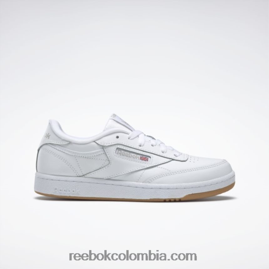 niños blanco/goma zapatos club c - escuela primaria Reebok D260LP1391