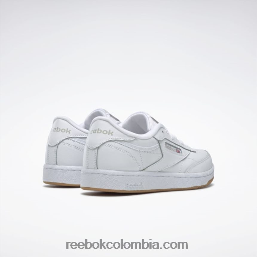 niños blanco/goma zapatos club c - escuela primaria Reebok D260LP1391