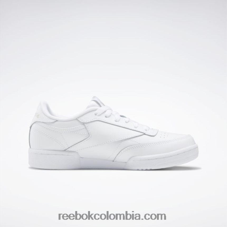 niños blanco/gris puro zapatos club c - escuela primaria Reebok D260LP1394