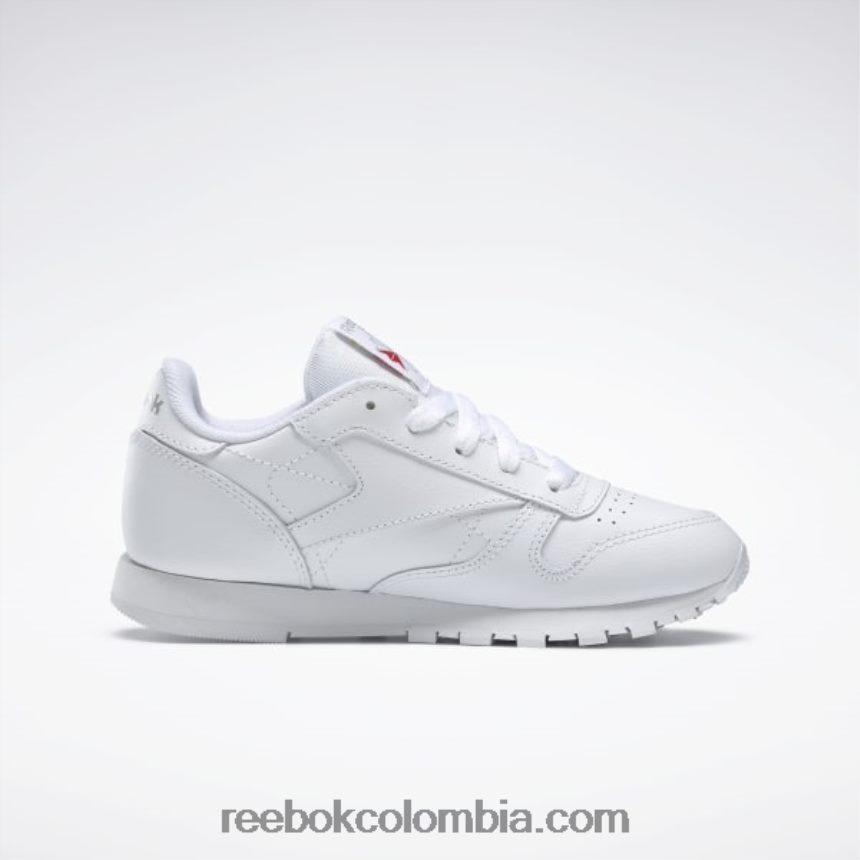 niños blanco zapatos clásicos de cuero - preescolar Reebok D260LP1385