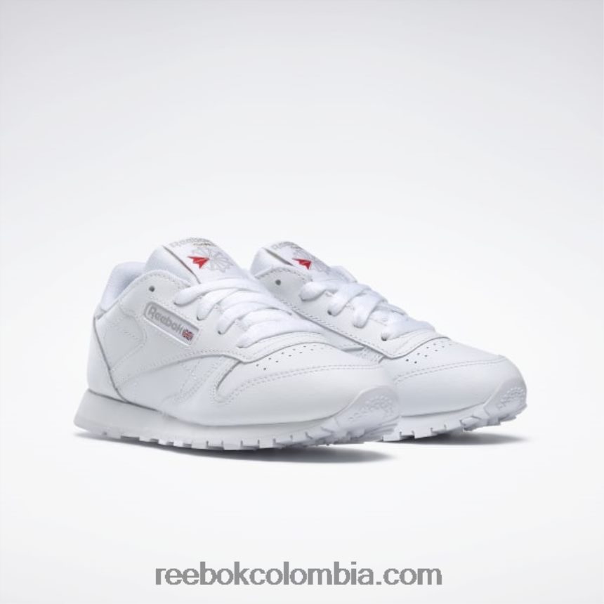 niños blanco zapatos clásicos de cuero - preescolar Reebok D260LP1385