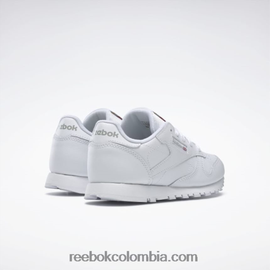 niños blanco zapatos clásicos de cuero - preescolar Reebok D260LP1385