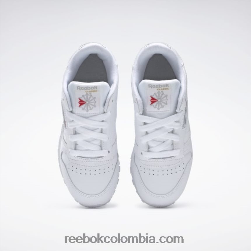 niños blanco zapatos clásicos de cuero - preescolar Reebok D260LP1385