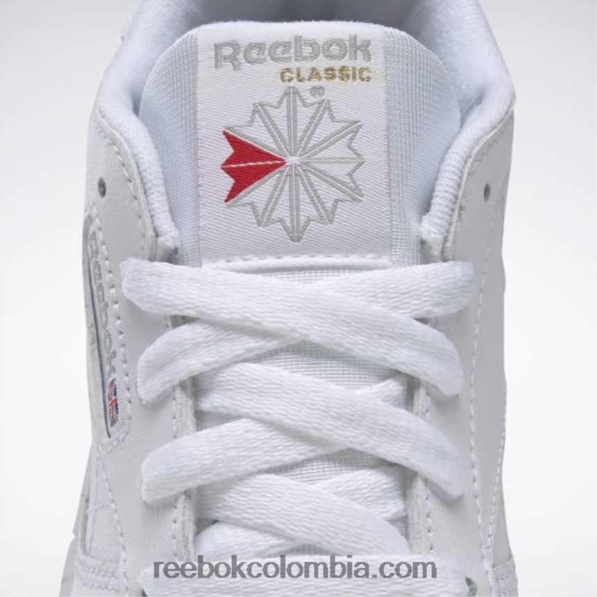 niños blanco zapatos clásicos de cuero - preescolar Reebok D260LP1385