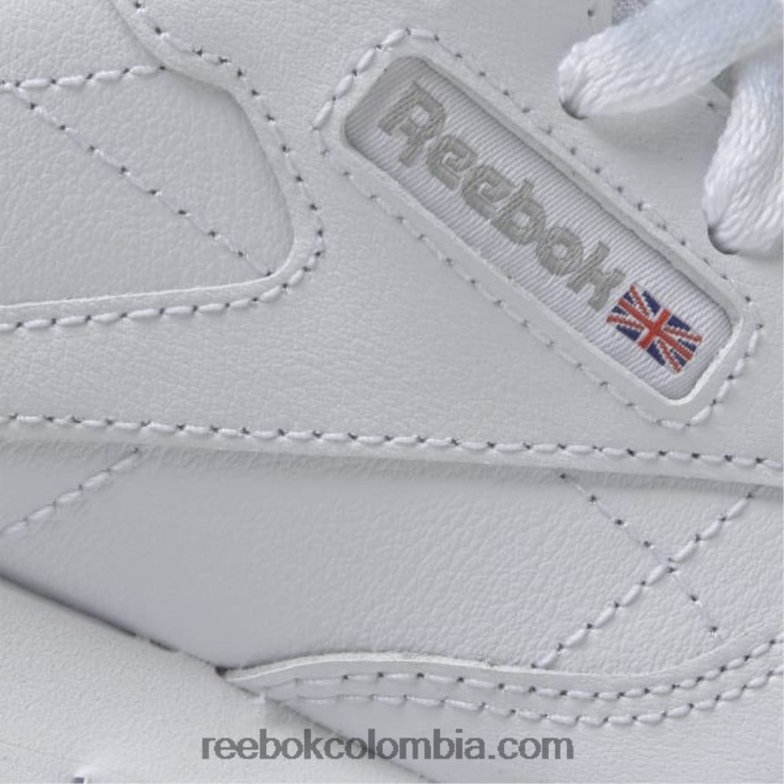 niños blanco zapatos clásicos de cuero - preescolar Reebok D260LP1385