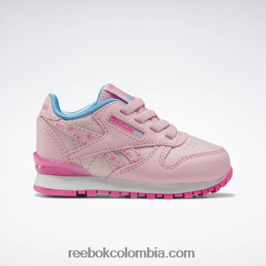 niños brillo rosa/rosa atómico zapatos clásicos de cuero step 'n' flash - niño pequeño Reebok D260LP1397