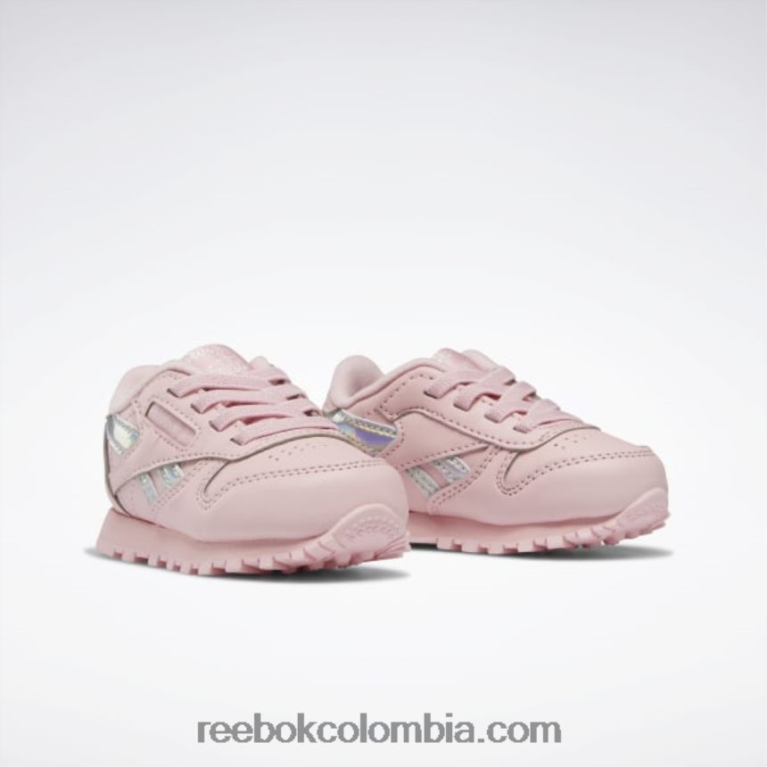 niños brillo rosa zapatos clásicos de piel - niño Reebok D260LP1453
