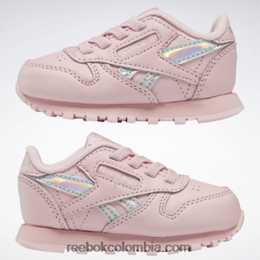 niños brillo rosa zapatos clásicos de piel - niño Reebok D260LP1453
