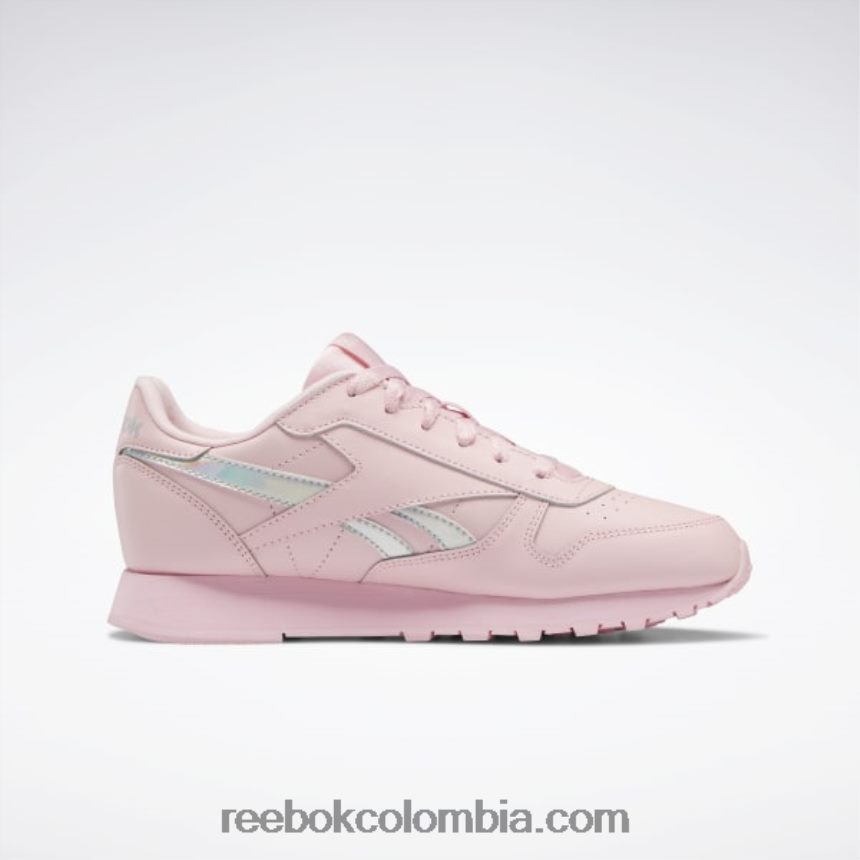 niños brillo rosa zapatos de cuero clásicos - escuela primaria Reebok D260LP1381