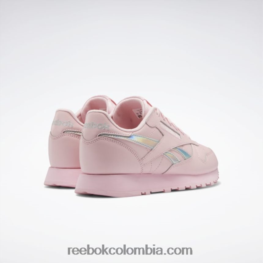 niños brillo rosa zapatos de cuero clásicos - escuela primaria Reebok D260LP1381