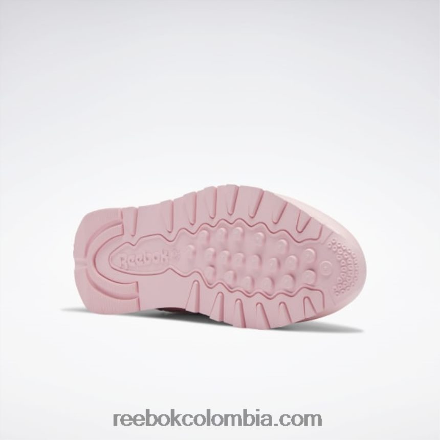 niños brillo rosa zapatos de cuero clásicos - escuela primaria Reebok D260LP1381