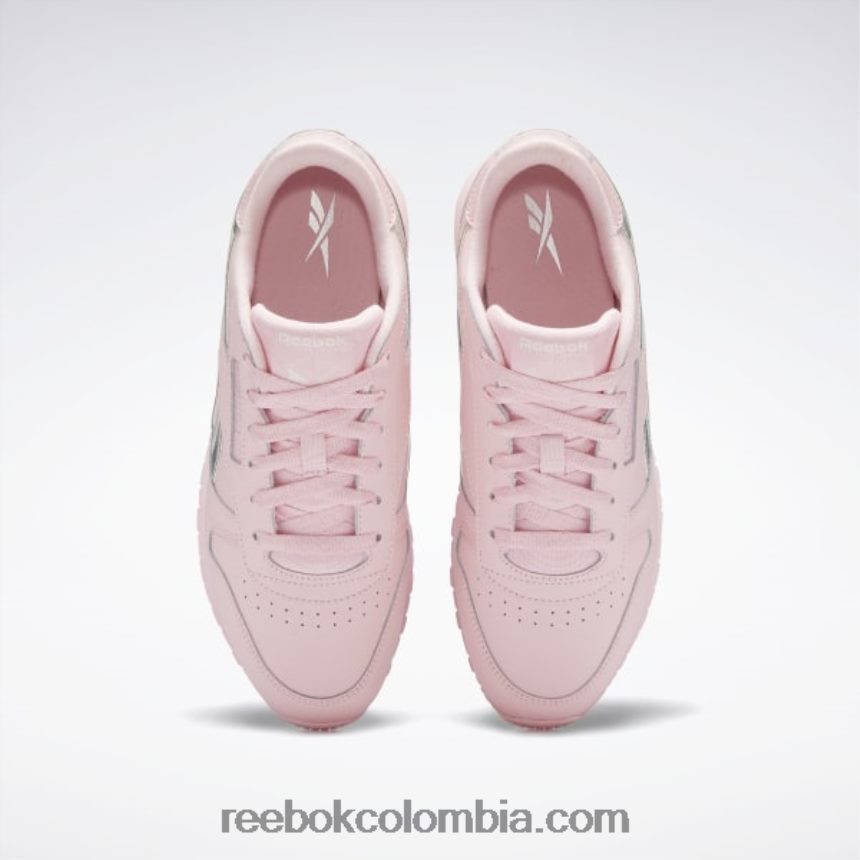 niños brillo rosa zapatos de cuero clásicos - escuela primaria Reebok D260LP1381